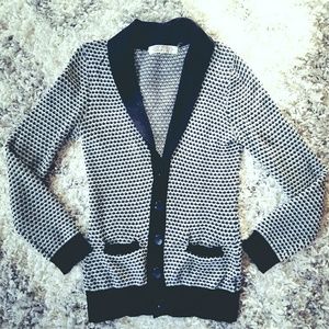 Black & White Knit Cardigan